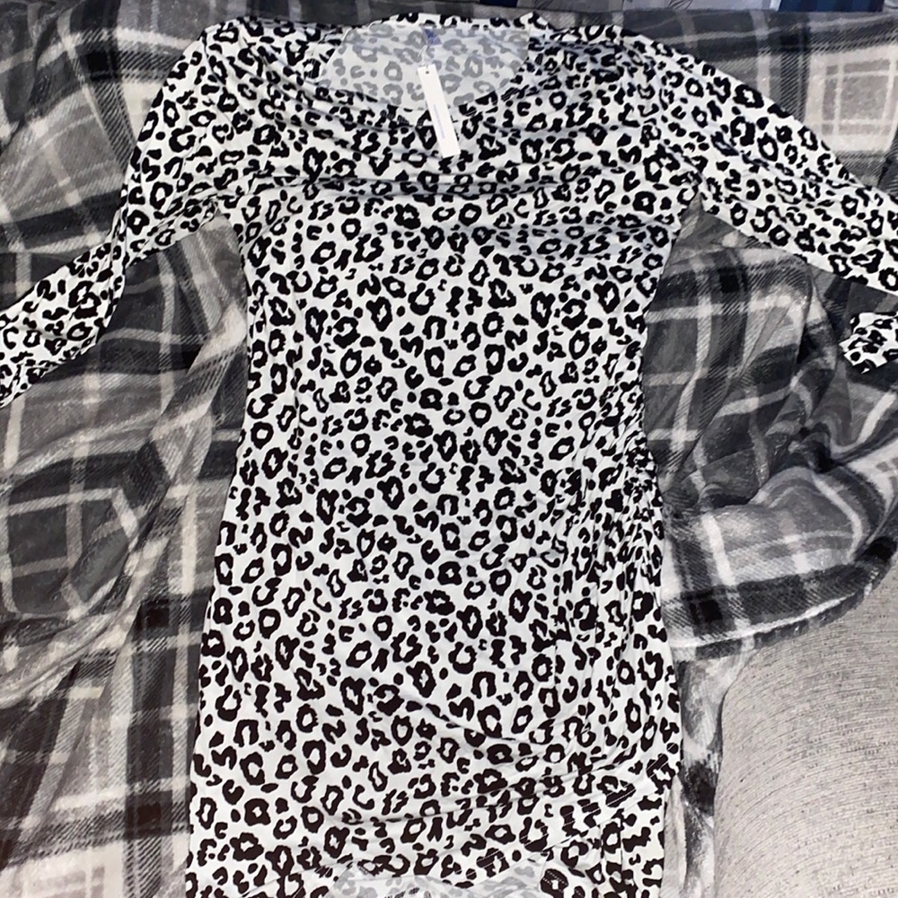 HiMone zebra print dress